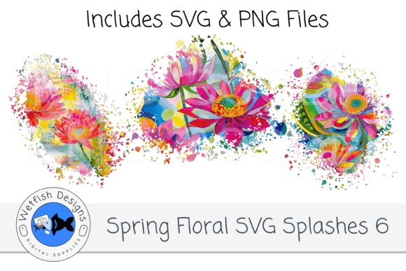 3 Floral Sublimation Patches SVG PNG