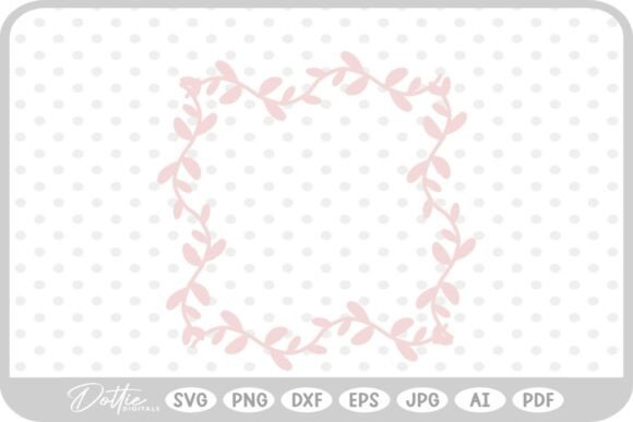 Branch Floral Vine Border SVG PNG DXF