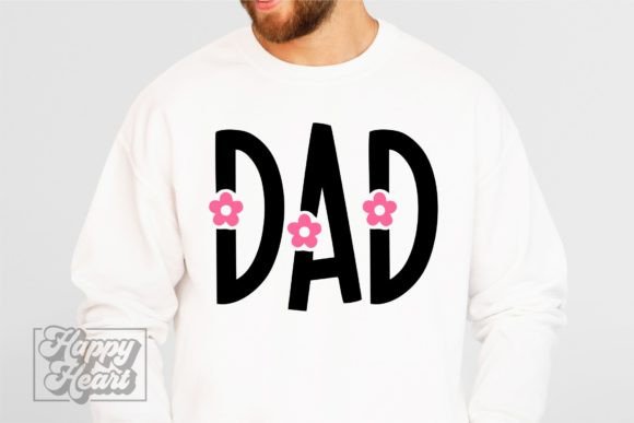 Dad Flower Floral Birthday Girl SVG PNG