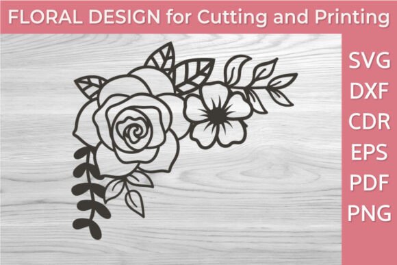 Elegant Floral Corner Design SVG