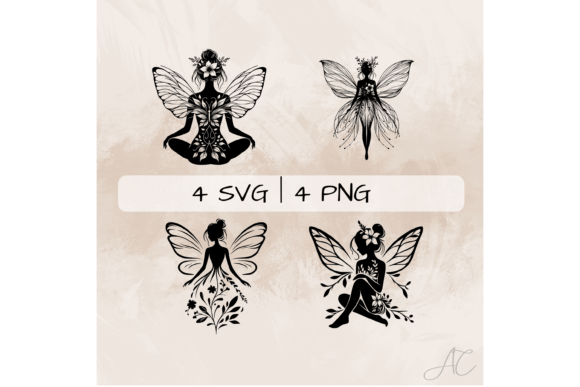 Fairy SVG Bundle: Floral Fairy PNG