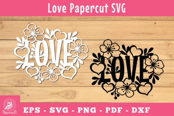 Floral Love Papercut SVG 6