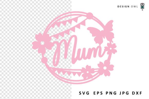 Floral Mum Round - SVG Cut File